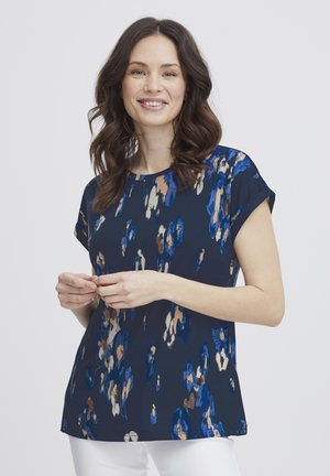 FRSEEN - T-shirt print - hydrangea aop ms