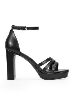 High heeled sandals - black
