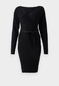 VMHOLLYREM V NECK DRESS - Strickkleid - black