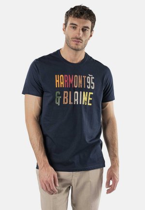 STAMPA LOGO - T-shirt con stampa - blu scuro