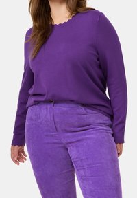 Samoon Stickad tröja - purple