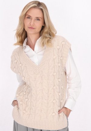 usha, T-shirt basic - creme melange
