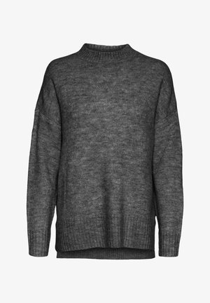 Vero Moda VMLEFILE BOXY NOOS - Jersey de punto - Medium Grey Melange