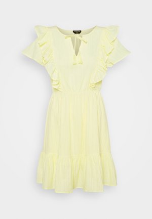 VIVA RUFFLE MINI DRESS - Cocktail dress / Party dress - yellow