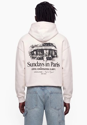 CRYSTAL PARIS, CRYSTAL PARIS OVERSIZED HOODIE CAFE - Hoodie - cream