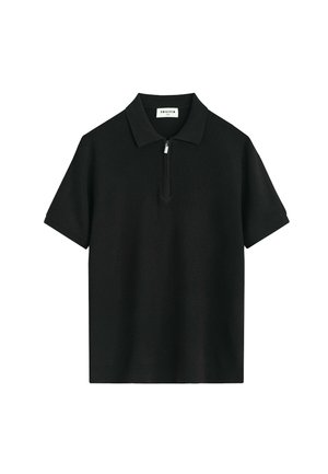 FRILIVIN, POLO ZIPPÉ COL CLASSIQUE - Polo - noir