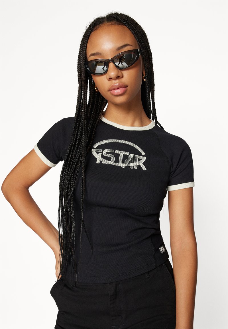 G-STAR ARMY RINGER SLIM - T-Shirt print - black/schwarz - Zalando.de