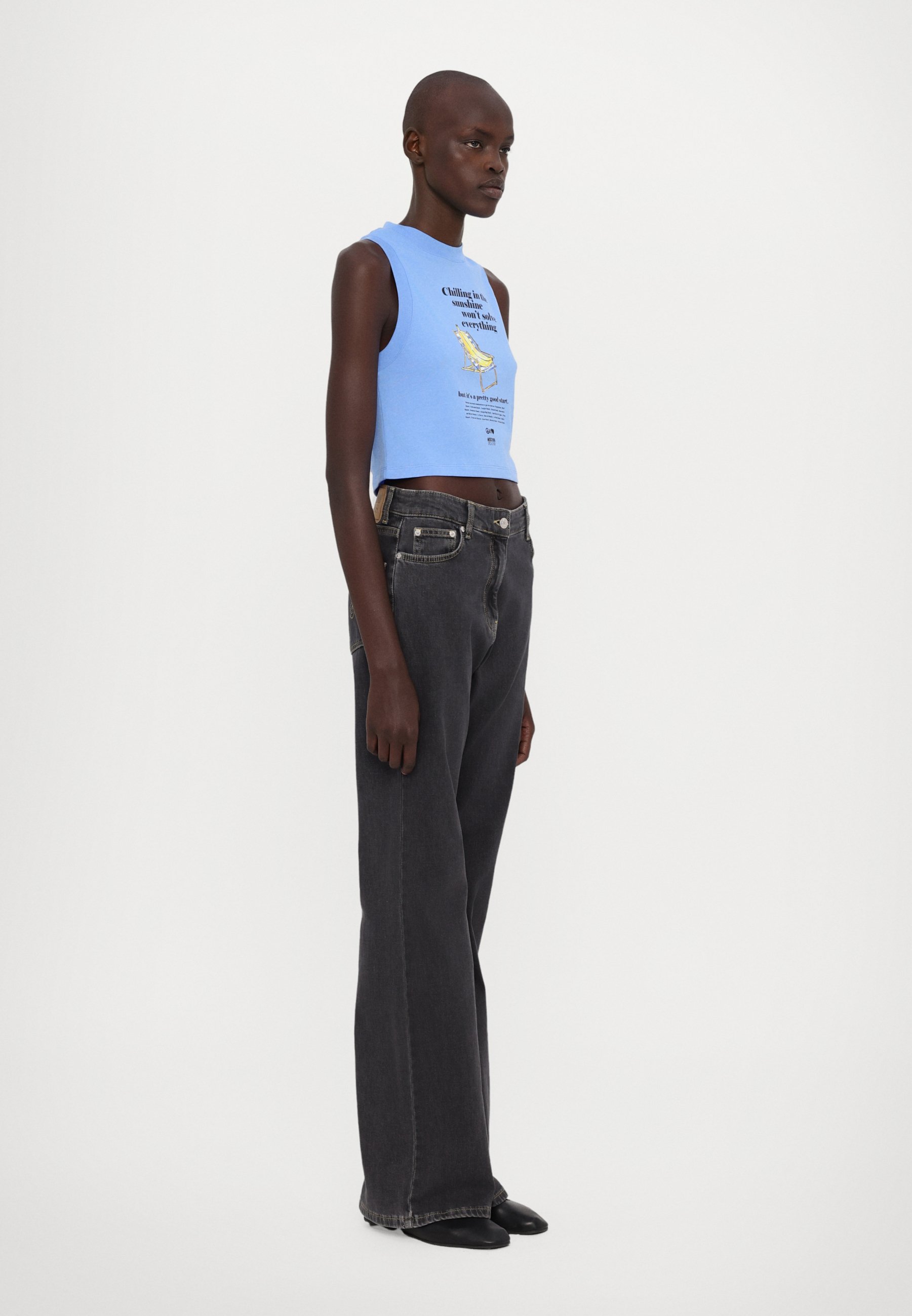 【関税&送料込】Moschino Jeans Pants Urban MOSCHINO JEANS URBAN - Top - multi light blue/hellblau - Zalando
