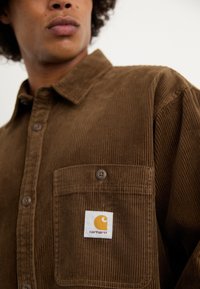 Carhartt WIP FLINT SHIRT - Shirt - chocolate rinsed