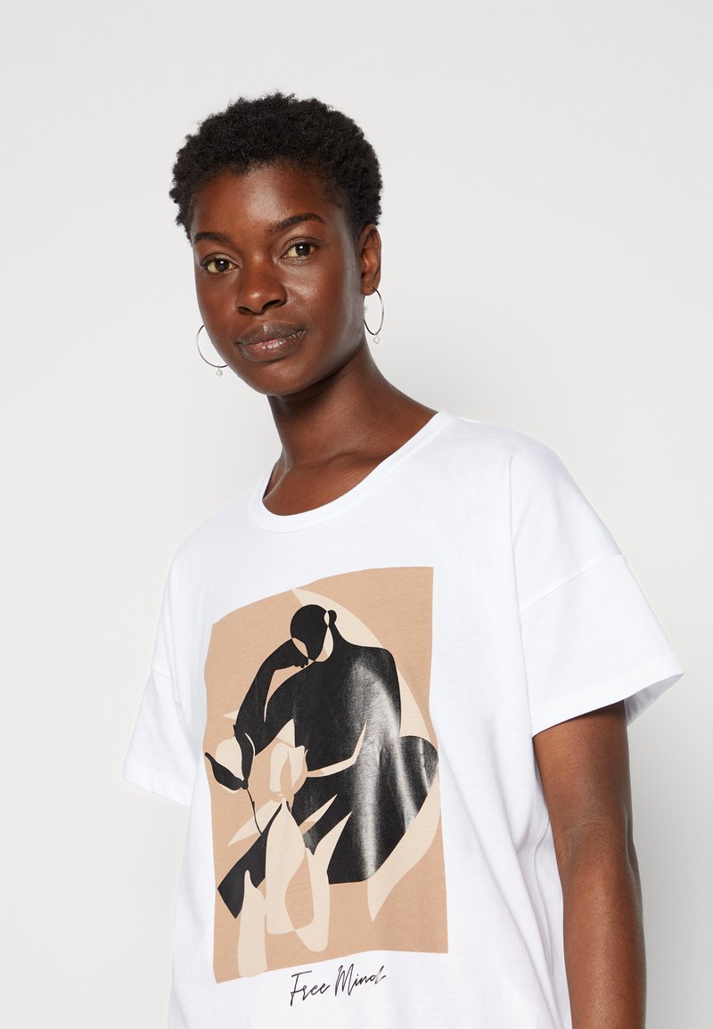 Damen T-Shirts | Kaffe DORA T-Shirt print optical white/weiß - IJ68189 Damen T-Shirts | Kaffe DORA T-Shirt print optical white/weiß - IJ68189