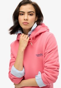 Superdry & Co ESSENTIAL LOGO - Felpa con cappuccio - camping pink