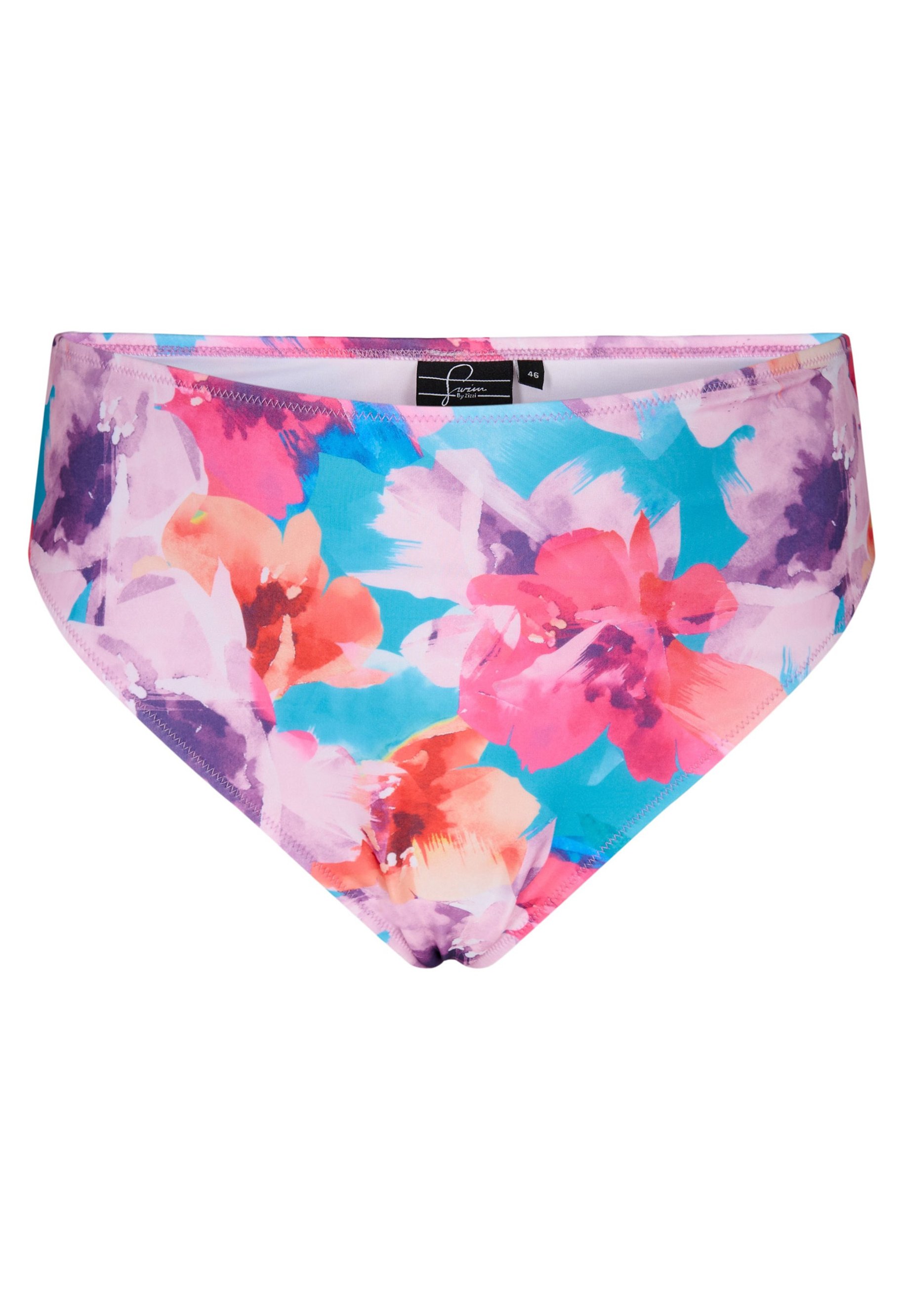 Bas De Bikini Taille Haute Swim By Zizzi Pour Femmes Grandes Tailles - Drapé Décoratif Devant