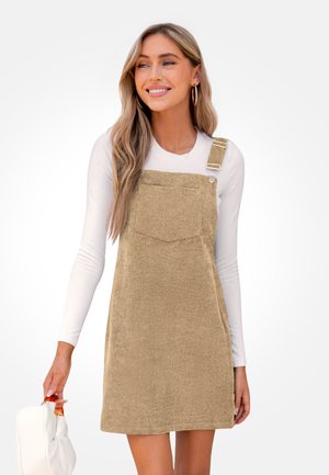 CHIC OVERALL WITH BUTTON DETAILS - Vestito casual - sand