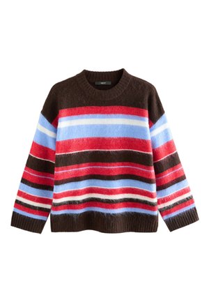 Next REGULAR FIT  - Neule - chocolate brown multi stripe