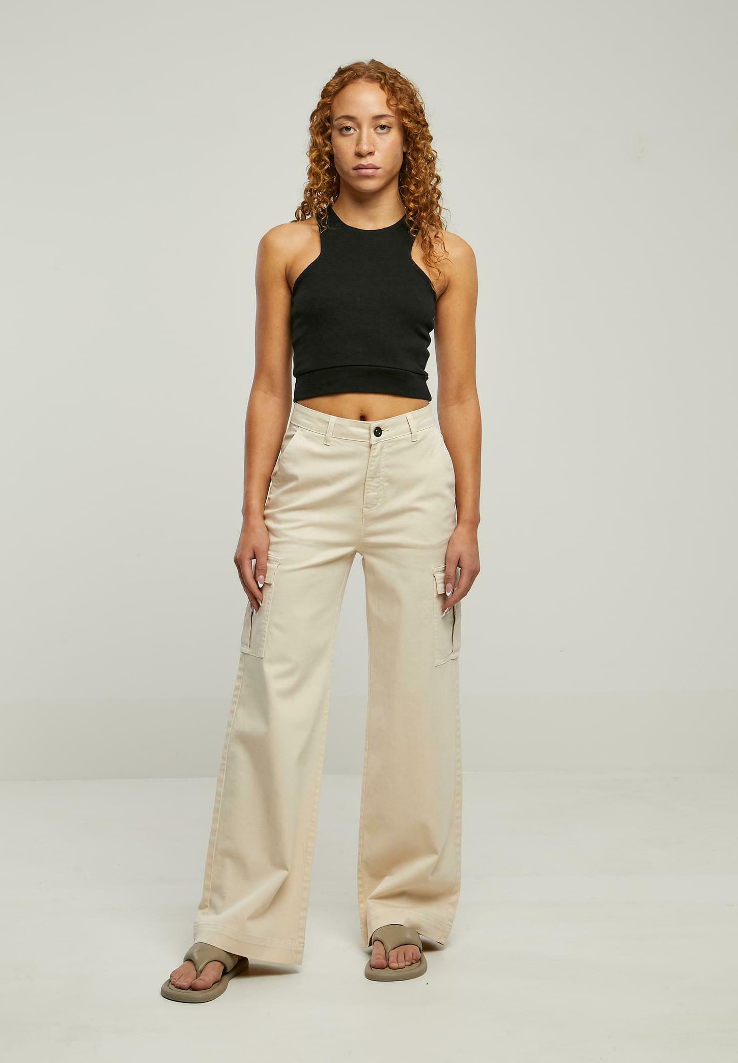 Urban Classics Women's Casual Pants Tb6924-Ladies Loose Utility Stretch