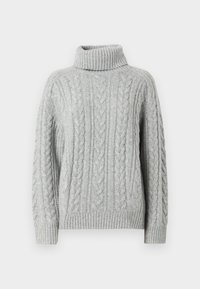 EASY TUCKABLE FUNNEL NECK - Strickpullover - grey