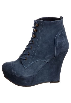 Stivaletti con la zeppa - blue