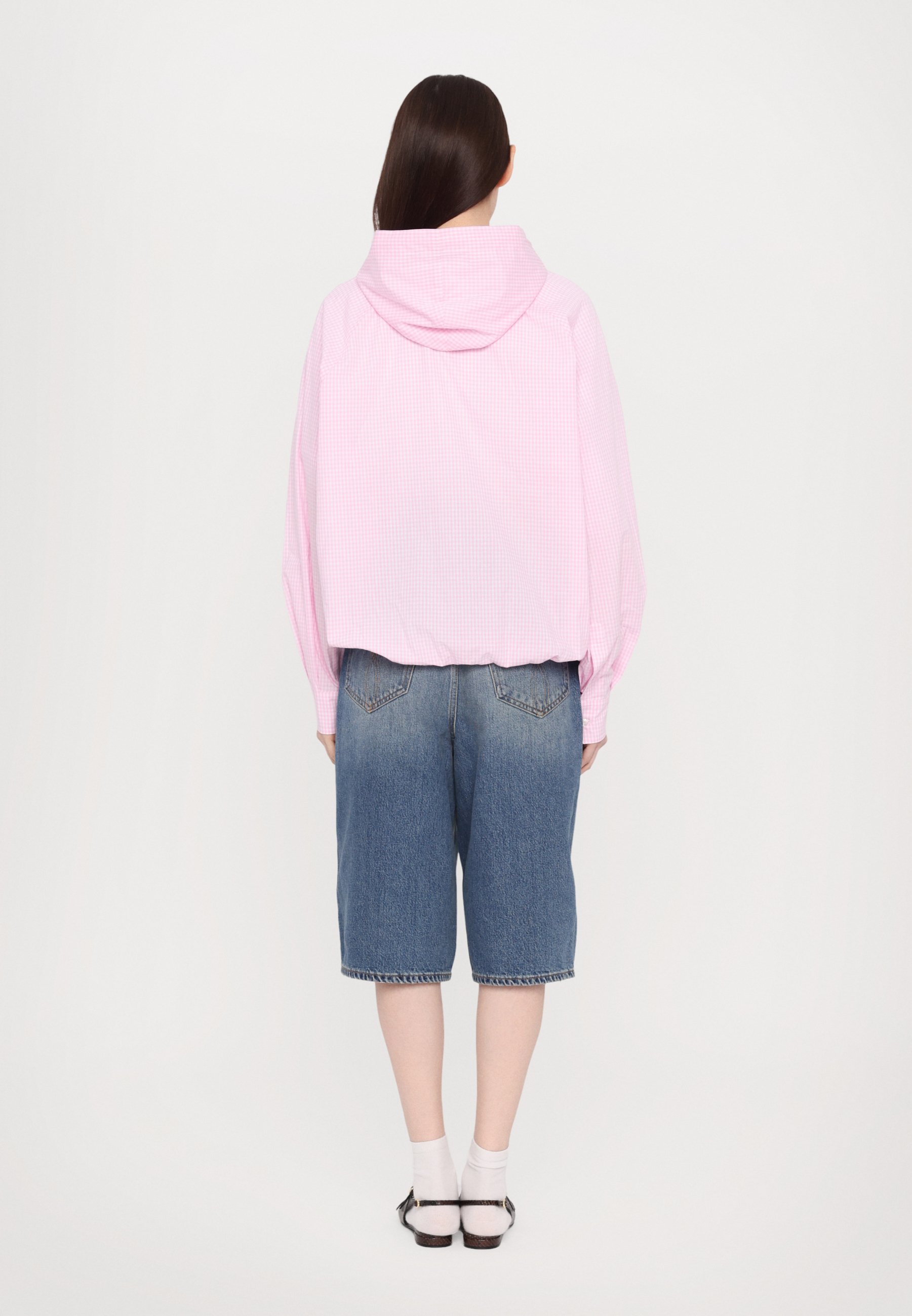 売れ筋商品|||フィオルッチ シャツ レディース トップス GINGHAM LOGO HOODIE SHIRT - Blouse - baby pink Fiorucci GINGHAM LOGO HOODIE SHIRT - Blouse - baby pink/pink