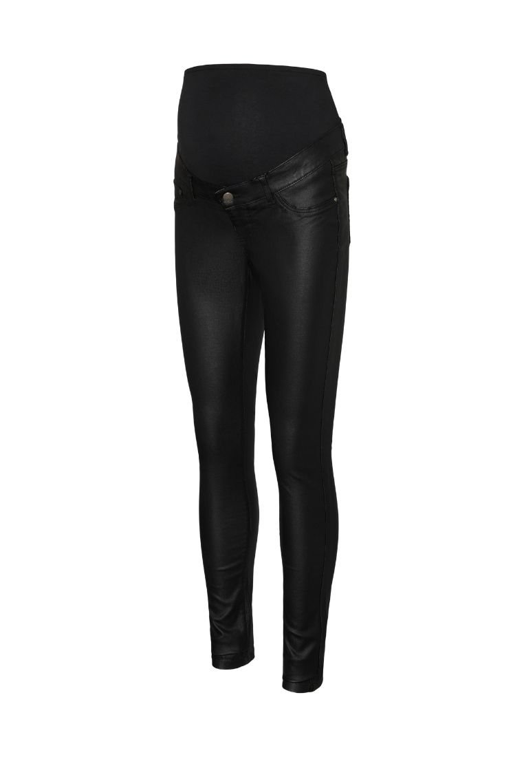 Mamalicious Slim fit jeans zwart