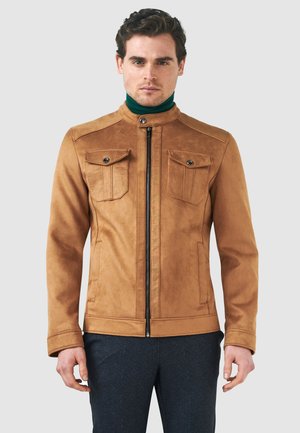 Faux leather jacket - beige