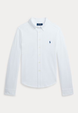 Polo Ralph Lauren, FEATHERWEIGHT COTTON MESH SHIRT 7-14Y - Риза - white