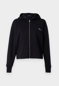 HEM SIGNATURE ZIP UP HOODIE - Sweat zippé - black