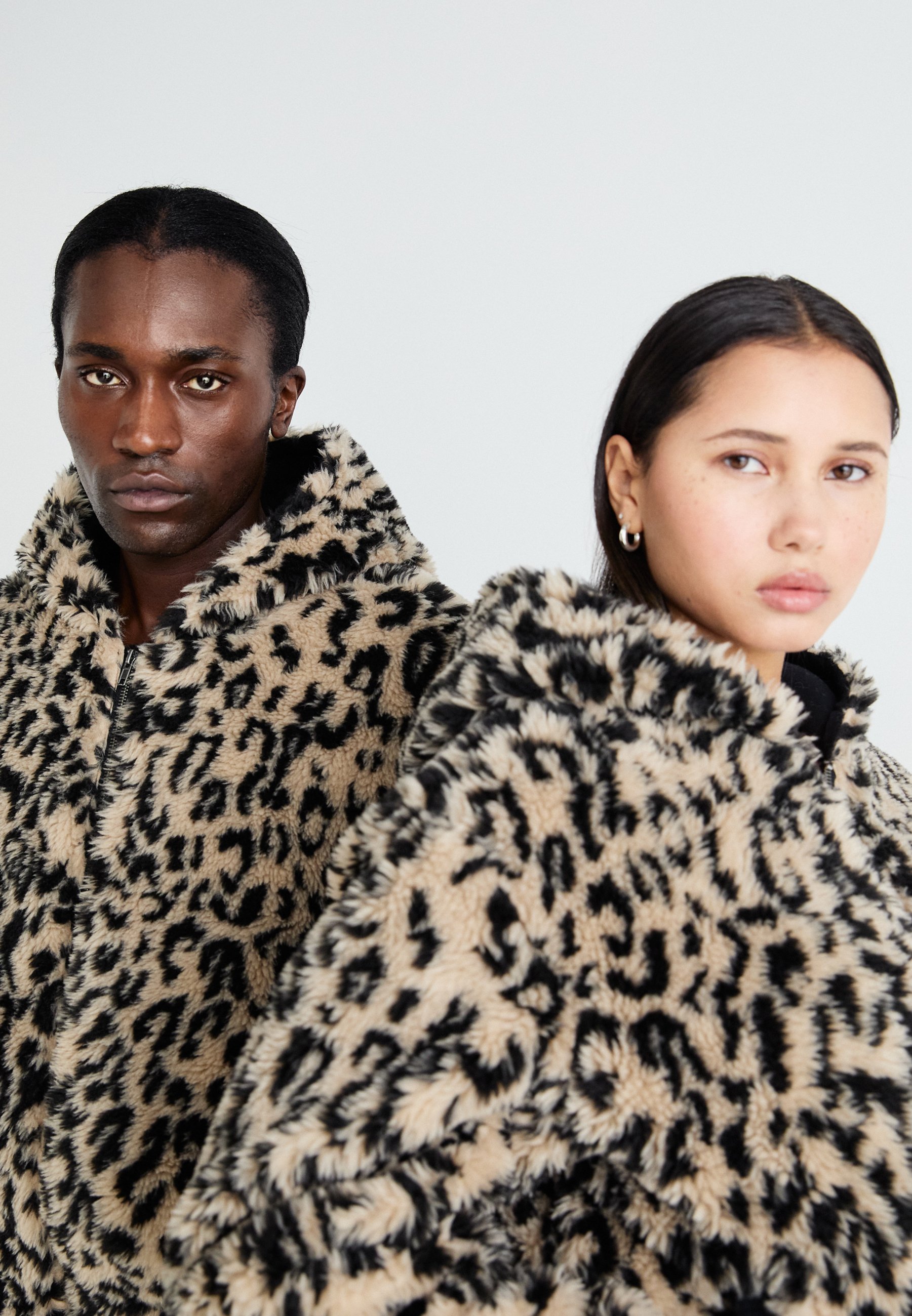 Jaded London LEOPARD HOODED JACKET UNISEX - Winter jacket