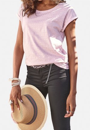 T-shirt med print - light pink