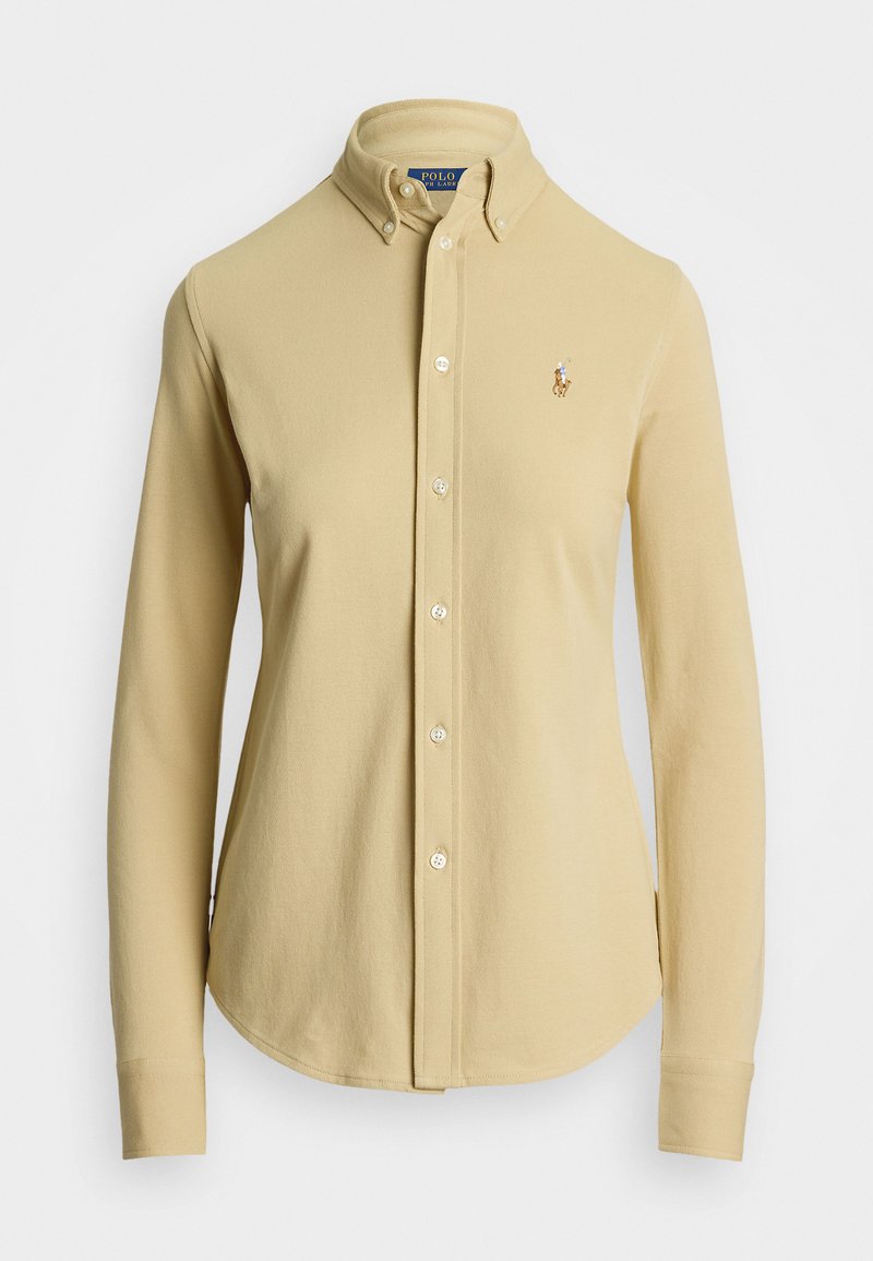 Polo Ralph Lauren SLIM FIT KNIT COTTON OXFORD SHIRT - Pogājama blūze - tan