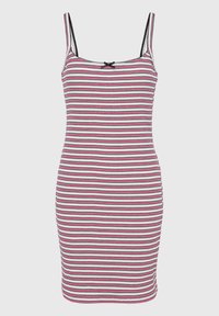 INES DRESS - Vestito di maglina - pink/schwarz/weiß