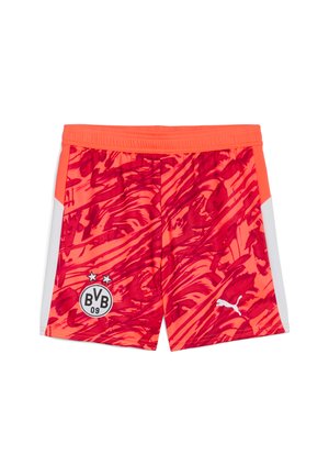 Puma BORUSSIA DORTMUND TORWART - Korte sportsbukser - glowing red-silver mist