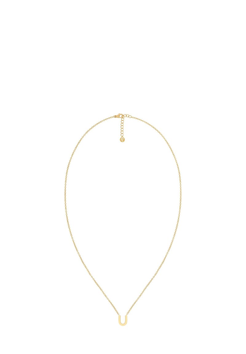 Kuldne kaelakee õrna ahelaga ja U-kujulise ripatsiga. Omab homaariklambriga kinnitust ja reguleeritavat pikkust väikese sildiga.