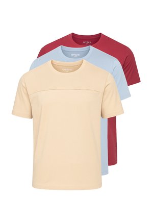 Camiseta básica - beige red blue