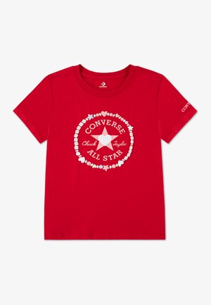 Converse VALENTINE DAY HEART TEE - Potiskana majica - red