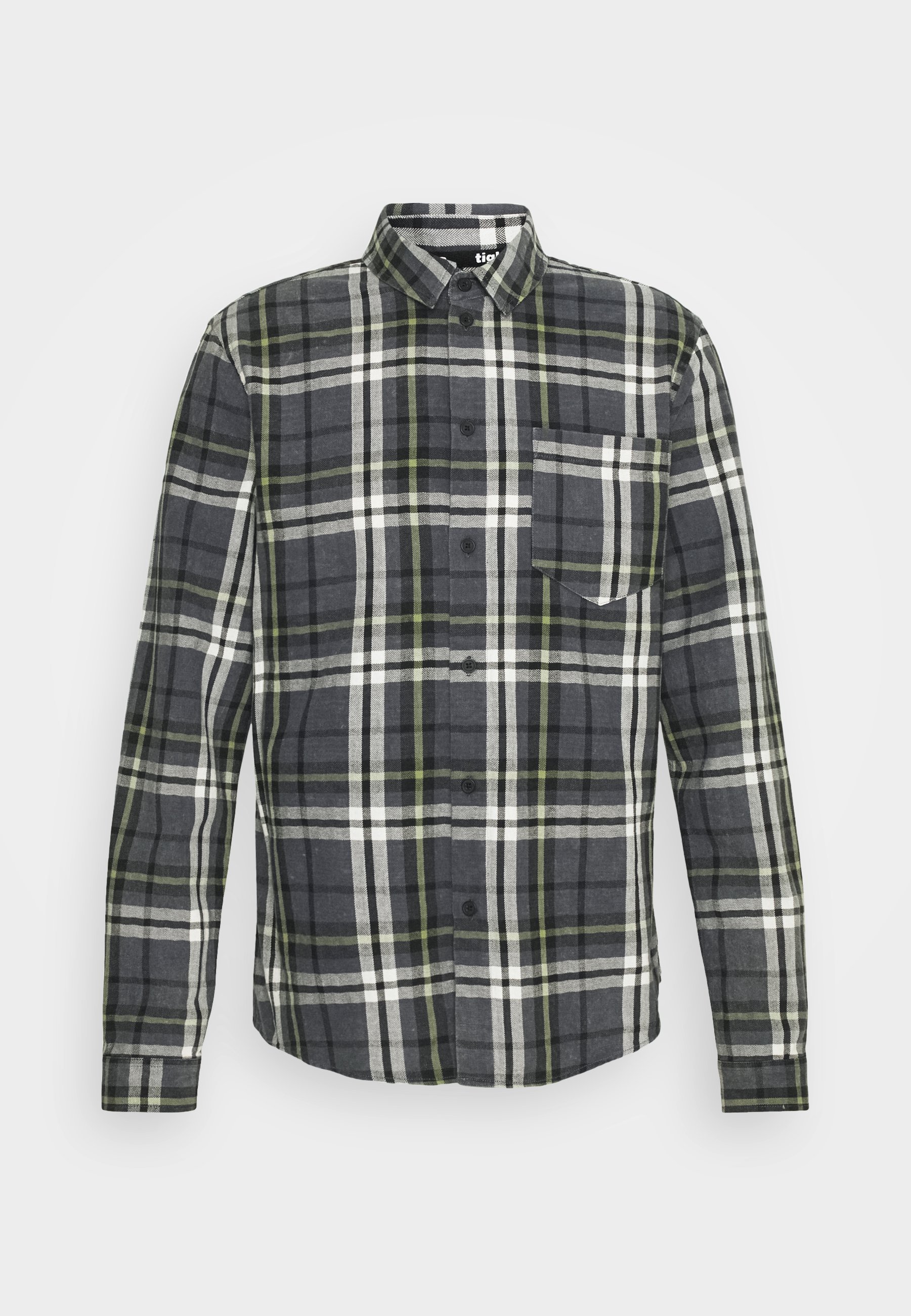 Tigha Almar Shirt Stone grey/offwhite/mosstone, Men's, Size: Small, Grey