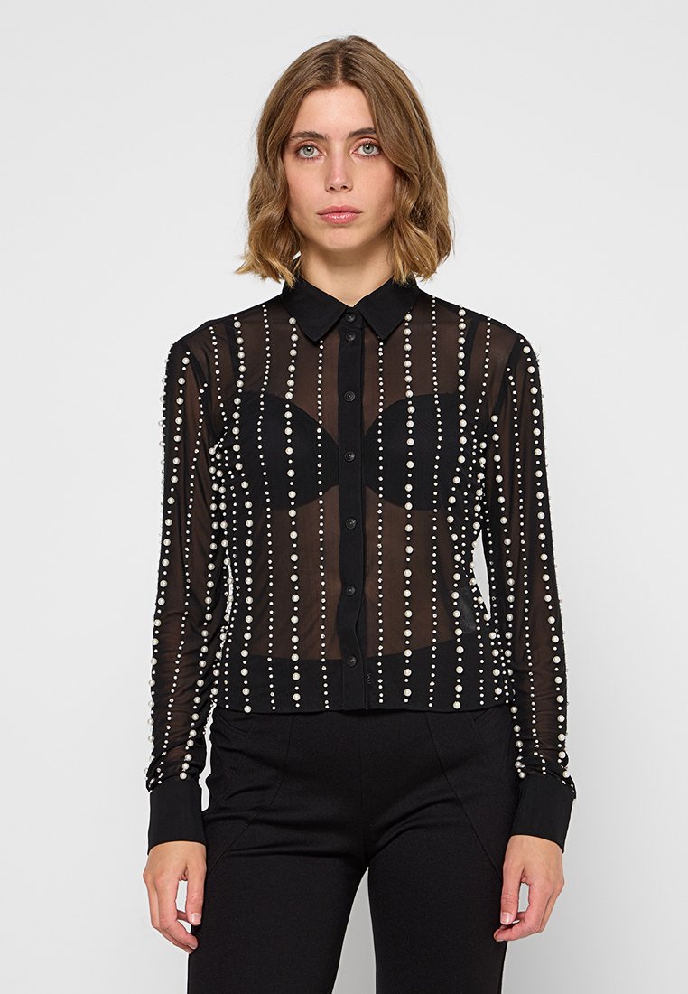Versace Jeans Couture Overhemdblouse zwart Versace Jeans Couture Overhemdblouse zwart