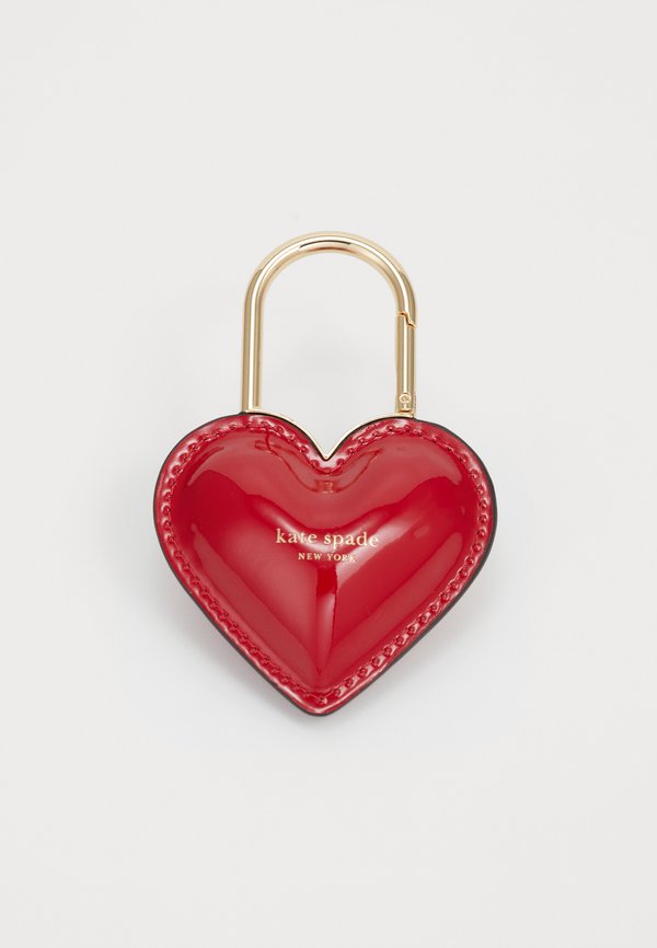 KEY TO MY HEART PATENT BAG CHARM - Keyring - cherry rouge3