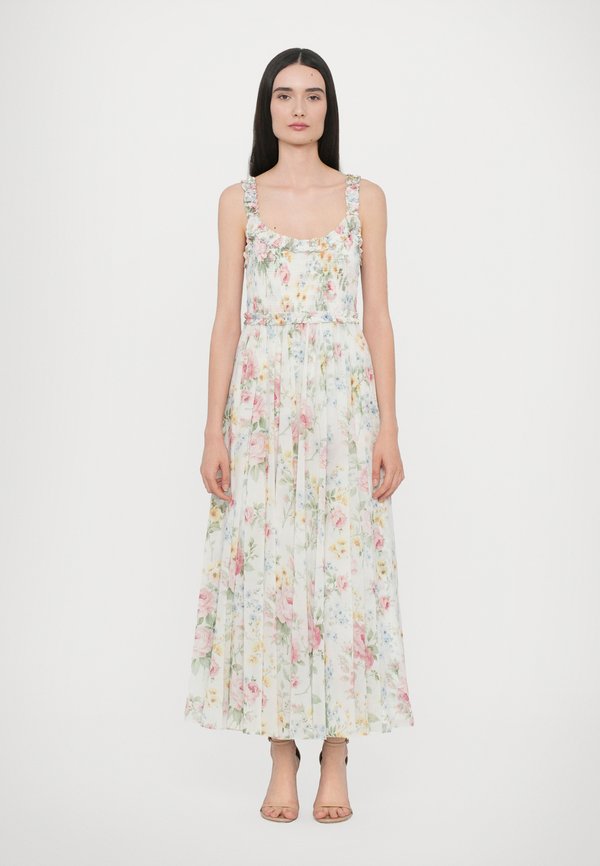 POMPADOUR GARDEN SMOCKED CAMI ANKLE GOWN - Day dress - moonshine