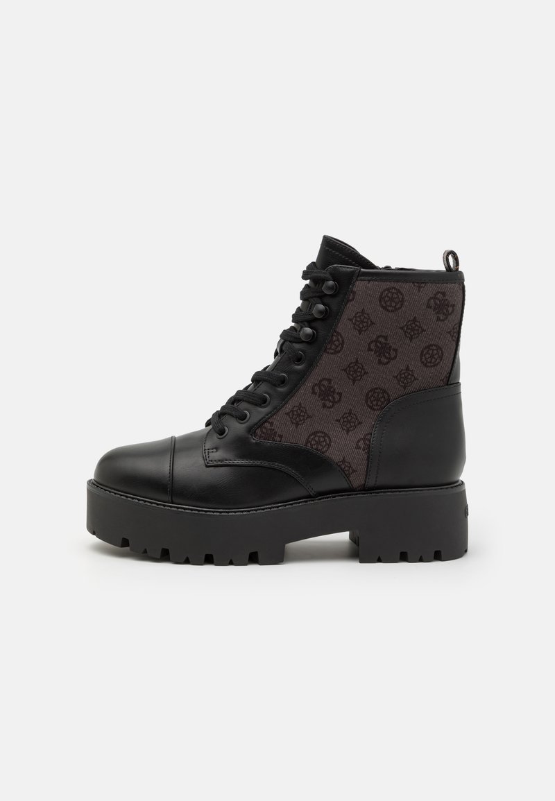 Guess Botines con plataforma - black coal/negro - Zalando.es
