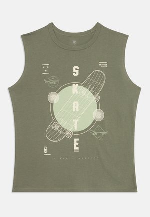 GAP, MUSCLE TANK - Top - mesculen green