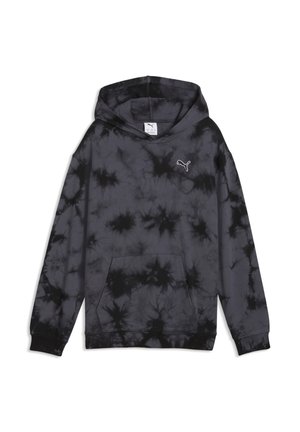 ESSENTIALS RELAXED TIE-DYE - Kapuzenpullover - black