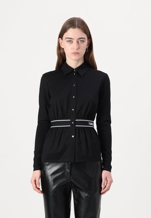 KARL LAGERFELD LOGO - Button-down blouse - black