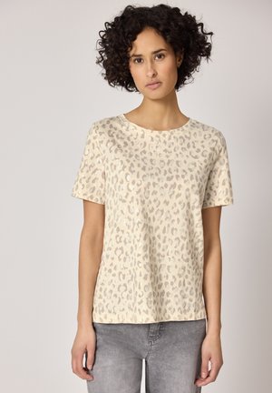 LEO-MIT FOLIENDETAILS - Camiseta estampada - braun
