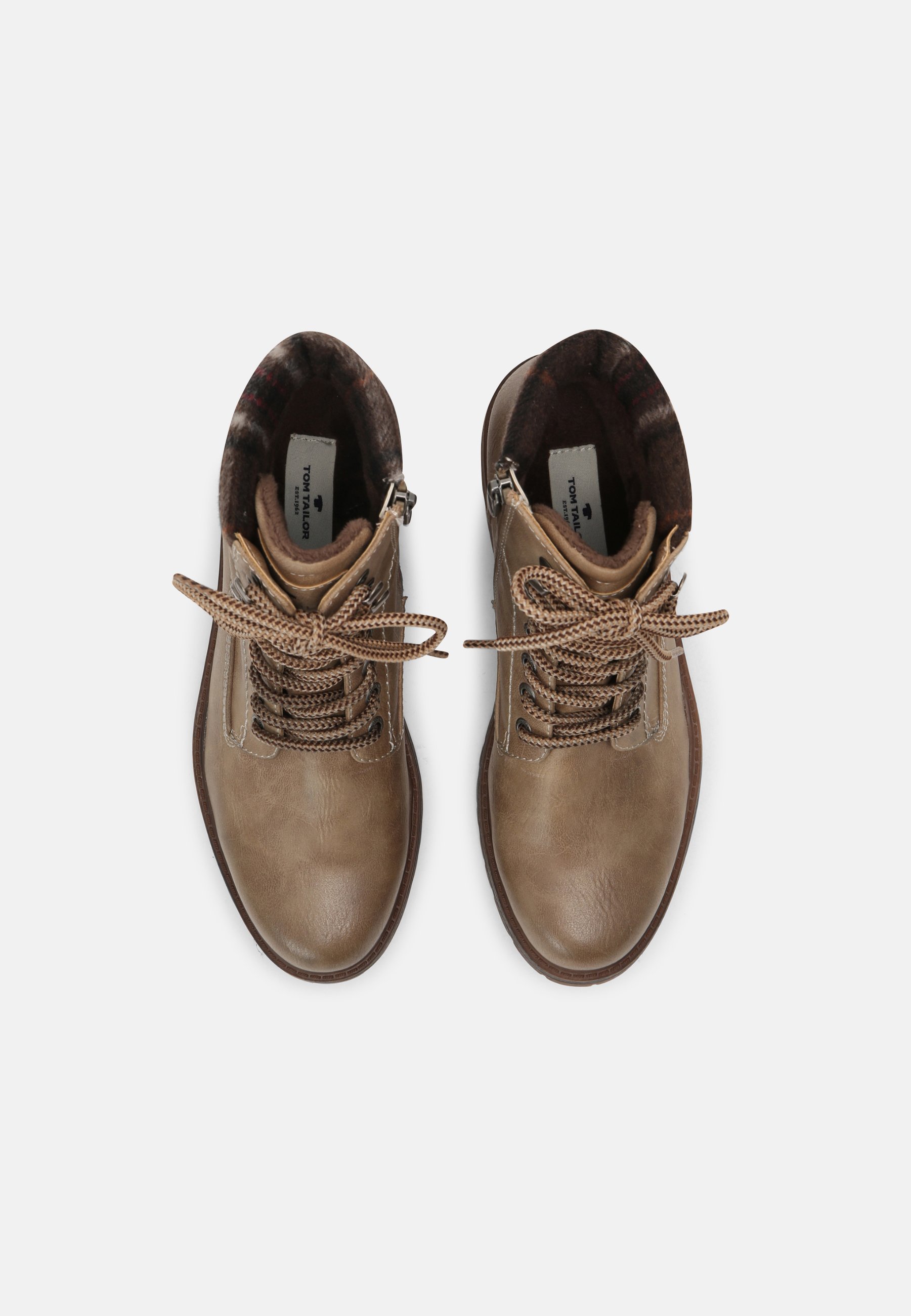 TOM TAILOR Botines con cordones - mud/marrón topo - Zalando.es