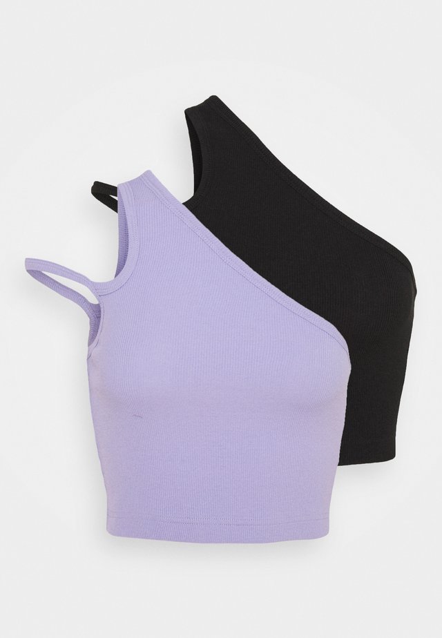 STRAP CROP 2 PACK - Débardeur - lilac/black