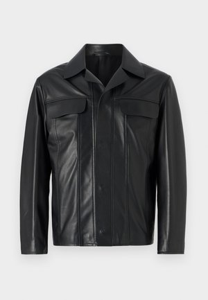 LUC JACKET - Leather jacket - black