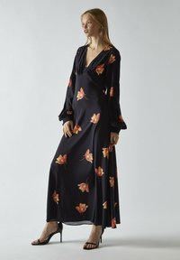 Glamorous V-NECK - Maksimekko - black orange flower