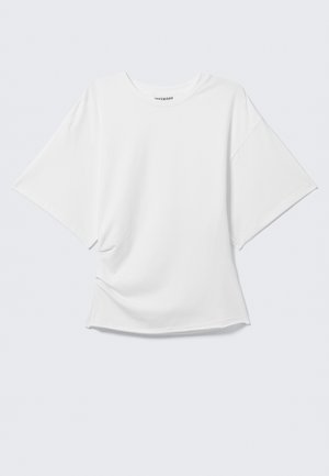 Weekday, SHARON DRAPED - T-shirt basic - white