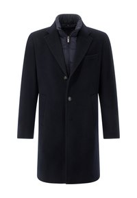 Tumed beretist villasegu ülekaalu, millel on sobiv sisemine vooder, lõikega krae, kaks esist pocketit ja ühe nupu sulgemine.