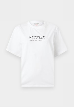 CLASSIC FIT SLOGAN TEE - Trükipildiga T-särk - white